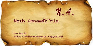 Noth Annamária névjegykártya